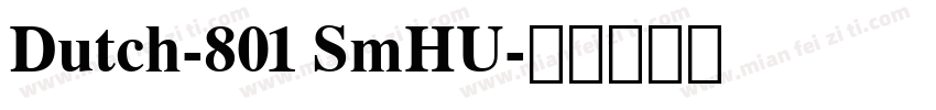 Dutch-801 SmHU字体转换